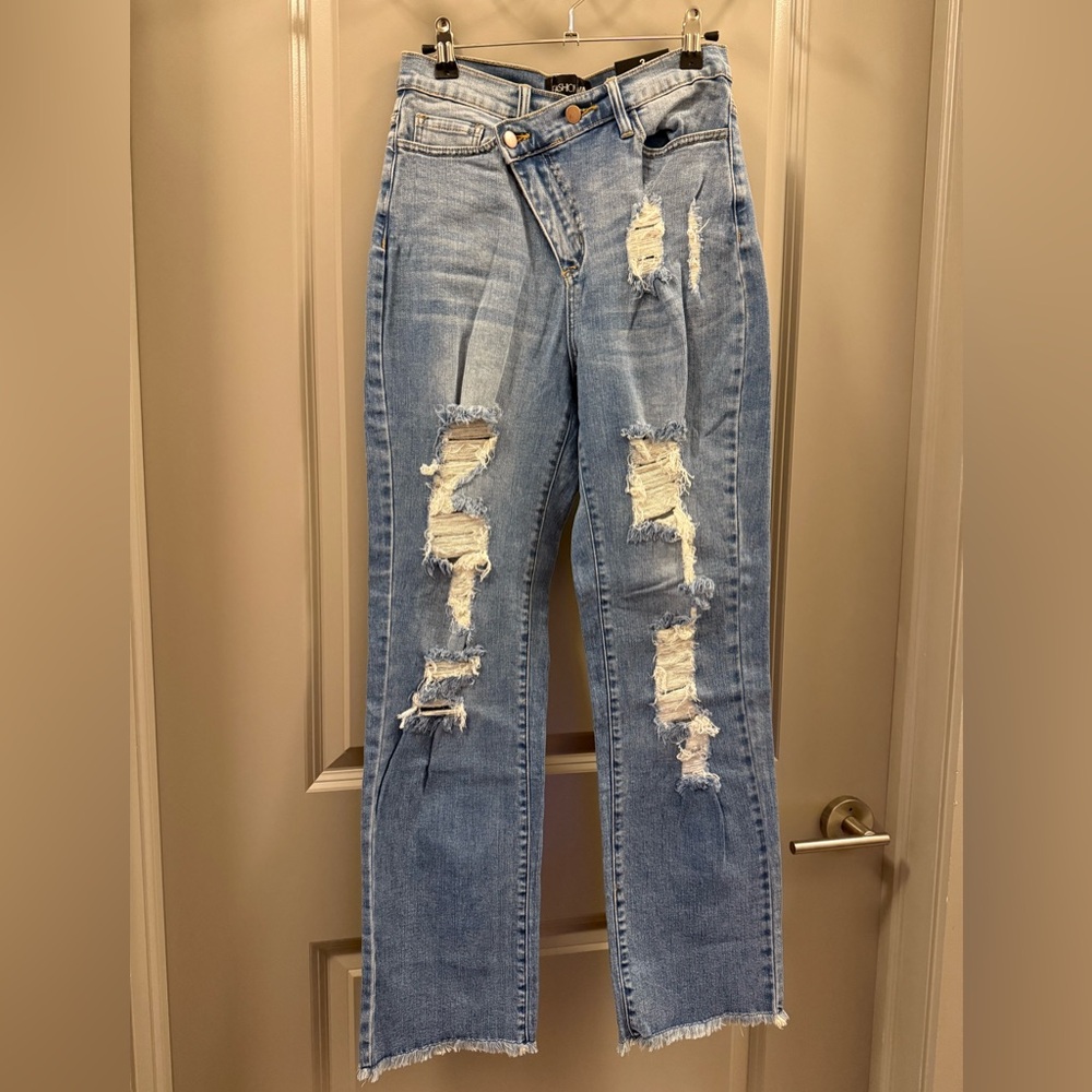 Petite Don't Get Crossed Over Slouch Fit Jeans - Fashion Nova Size 3
